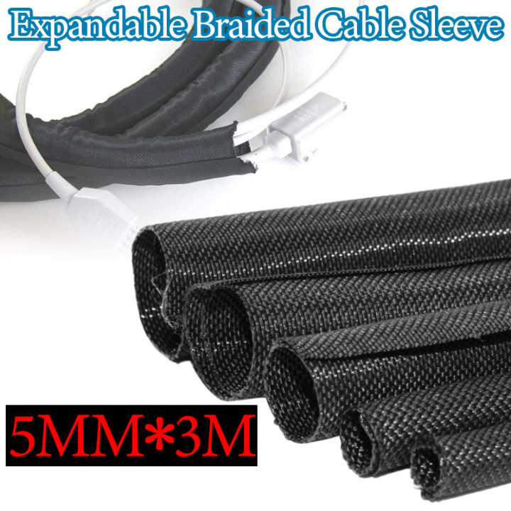 Cable Harness Protection Expandable Braided Pet Cable Sleeve