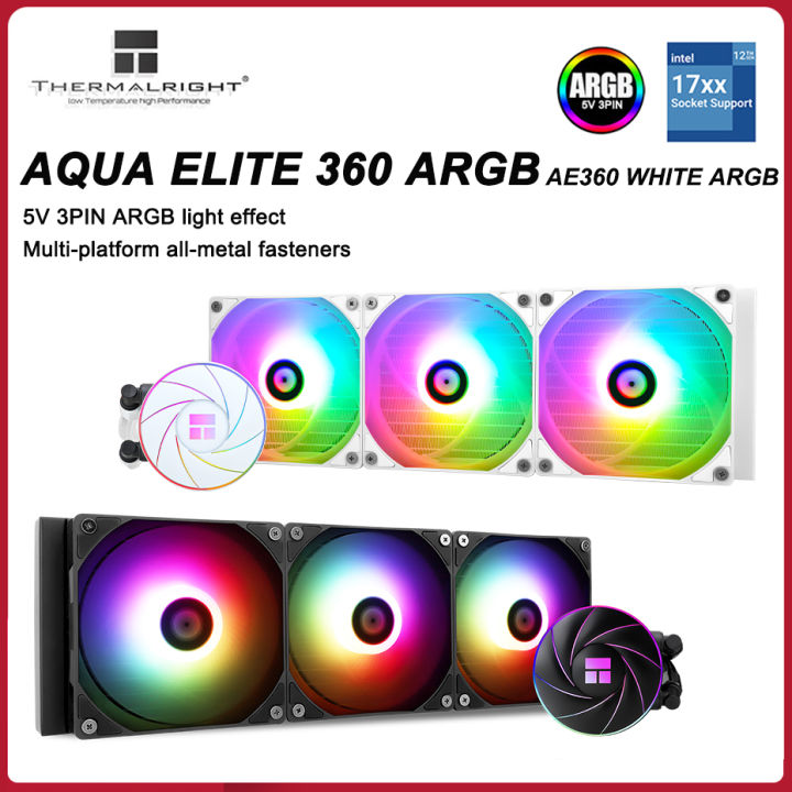 Thermalright AQUA ELITE 360 White ARGB CPU Liquid Cooler 5V 3PIN CPU ...