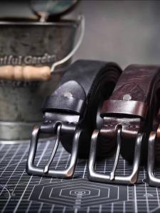 Genuine Vintage Cowhide Leather Belt for Men – Thickened Italian Leather with Pin Buckle – Premium Gift Included – Ideal Gift for Him