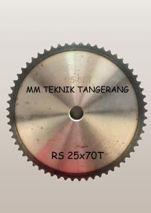 Sprocket RS 25 x 70 T Gear Rantai Single Gir gigi Z 70T RS25 -1 25Z70 25X70T 25-1 tipe B