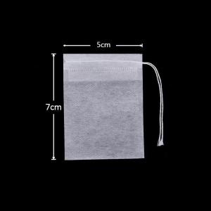 100/200PCS/Pack Empty Tea bags Coffee Filter Bag Herb Loose Drawstring Pouch Teabag Empty Cotton Non-Woven Tea Disposable Seal Tea Bag Filter