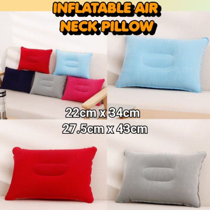 thumbnail image 2 of Pool Central Inflatable Travel Neck Pillow - 18 Inch Gray Air Pillow For Comfort & Support 2 of 9