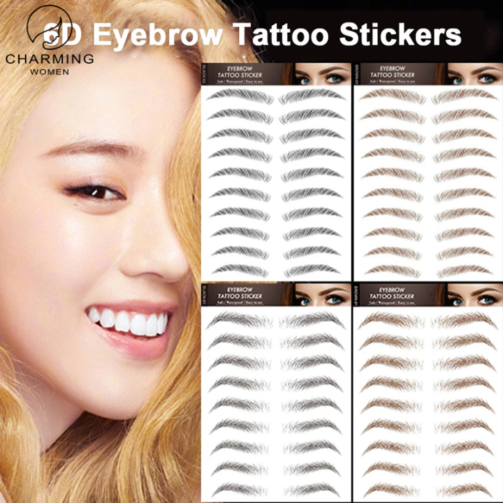 [Charming women]6D Magical Eyebrow Tattoo Long Lasting False Eyebrows ...