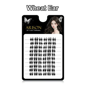 ARISONLASHES Wheat Ear 3D Single Cluster Bulu Mata Palsu Natural Segmented Eyelashes Extension