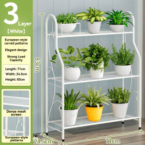MOD Simple Plant Stand | 3-Tier Iron Floor-Standing Shelf | Balcony Succulent & Greenery Pot Rack | Living Room Corner Decorative Shelf