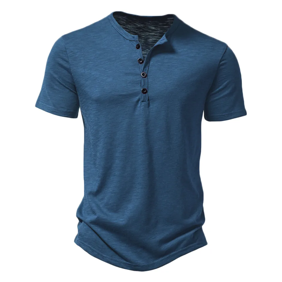 Mens collared henley shirt best sale