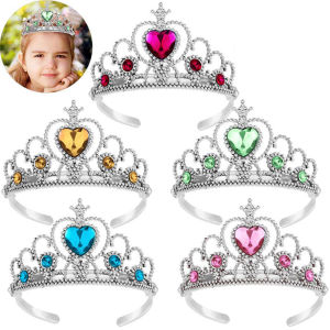 R1A9M Princess Role-playing Games Magic Wands Crown Headband Heart-Shaped Hair Styling Accessories Headwear Kids Toy Fashion Accessories