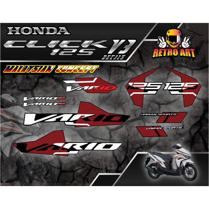 HONDA CLICK GAME CHANGER 125 V3 VARIO DECALS MALAYSIAN CONCEPT 2023