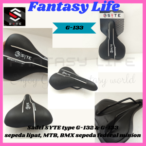 Fantasy Sadel syte saddle jok sepeda type G132 G133 list hijau silver sepeda BMX MTB lipat federal