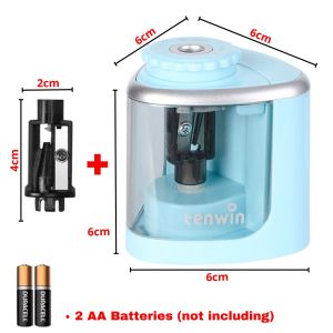 Rautan Pensil Listrik Otomatis Manual Baterai Elektrik Portebel Pencil Sharpener Rotary 6-8mm Untuk Alat Tulis Sekolah Kantor avvet