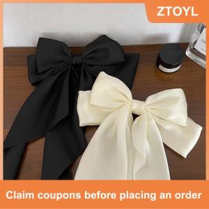 【ZTOYL】 Nơ ruy băng kẹp tóc mũ nón đơn giản thanh lịch satin mùa xuân Clip cố định kẹp tóc retro bên mũ Phụ kiện tóc đỏ