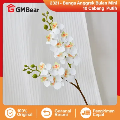 GM Bear Bunga Anggrek Bulan Mini Artificial 10 Cabang P0595 - Bunga Anggrek Bulan Mini Imitasi Artificial Flowers