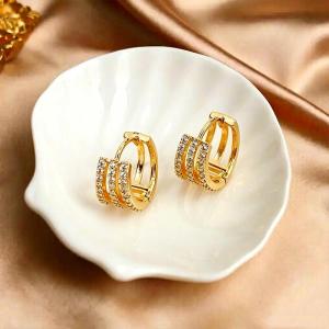 Womens Earring Original 18K Saudi Gold Leaf Shaped Womens Earrings Accessories Jewelry Gifts Hypoellergic Earrings