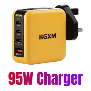 GXM 95W Ultra Fast Charge Adapter GaN Laptop MacBook 65W 100W Wall Charger Super Fast Charging 2.0 MacBook Dell iPad iPhone 16 15 Pro Max Samsung Galaxy S24 S23