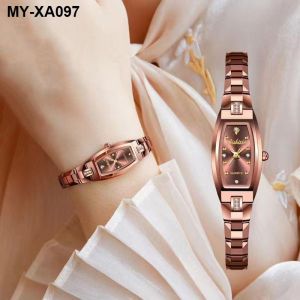 Fashionable small dial oval womens watch waterproof light luxury niche womens watch compact and exquisite bracelet watch quartz watch