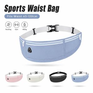 STYLETENK 1Pcs Breathable Sports Waist Bag Waterproof Adjustable Waist Belt Bag Durable Fits Waist 65-120cm Sports Belt Bag for Running Jogging Hiking Cycling