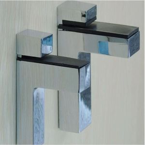 Isi 2 Bracket Siku Jepit Kaca Ambalan Rak Siku Penjepit Glass Shelf Wall Brackets