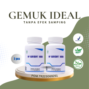 2 PCS - Weight 1000 Obat Gemuk Penggemuk Badan - Weight Gain 60 Kapsul