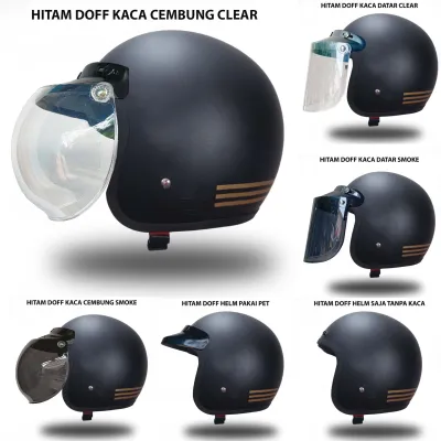 HELM BOGO GARIS 3 Clasic RETRO CLASSIC cewe cowo dewasa bagus murah helem hijab cepol