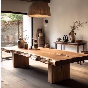 Solid Wood Dining Table Modern Luxury Design HDB Condo Landed Custom All Sizes Professional Delivery