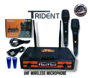 Trident TR-79 Uhf wireless Microphone system DC 5V charging.