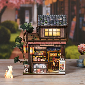 DIY 3D Wooden Puzzle Kasuga Grocery Store Learning by Doing Self Assembly Educational Craft AM01-006