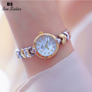 BS Bee Sister แบรนด์1666แฟชั่นผู้หญิงนาฬิกานาฬิกาหญิงฉบับภาษาเกาหลี Simple Retro Waterproof ควอตซ์นาฬิกากลางโรงเรียนนักเรียนสแตนเลสสายโลหะผสมสง่างามเล็กๆนาฬิกาข้อมือ