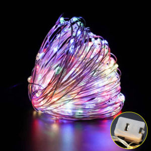 Dây đèn led trang trí fairylight đom đóm nhiều màu sắc 1m - 2m - 3m Đèn đom đóm dây fairy 3m 30 bóng 3 chế độ sáng - Tặng kèm pin