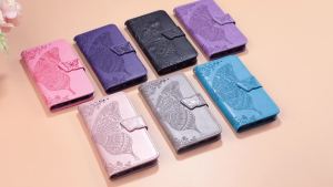 Butterfly Leather Flip Case For Xiaomi Mi 11 Lite NE A2 A3 Mi 9 SE Note10 Pro 10S 10T 11 Pro 11T 12 Ultra 11i Note 10 Lite Cover