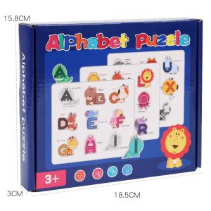 Alfabet Puzzle Mainan Edukasi Anak Mengenal Huruf Hewan