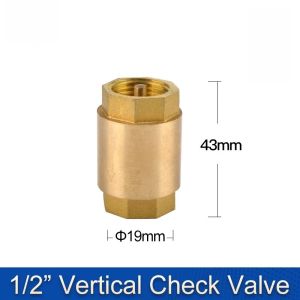 Brass Check Valve Heavy Duty Thread Spring Vertical Pump Valves Sizes: 1/2"  1"  1-1/4"