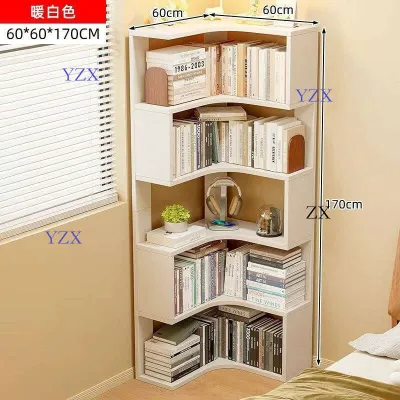 Bookcases Bookshelves Solid Wood Book Cabinet Storage Book Shelf Multifunctional Corner Cabinets Living Room Corner Shelves Kids Book Shelf