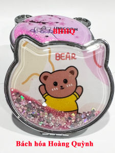 Gương trang điểm mini kim tuyến 2 mặt kiếng phóng to (mẫu ngẫu nhiên).