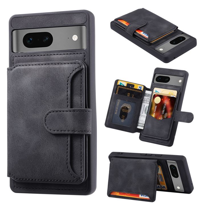 Magnetic Flip Leather Wallet Card Slot Phone Case For Google Pixel