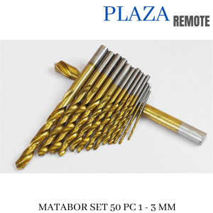 50 PC MATA BOR HSS 1 MM - 3 MM UNTUK PLAT SENG ALUMUNIUM SET