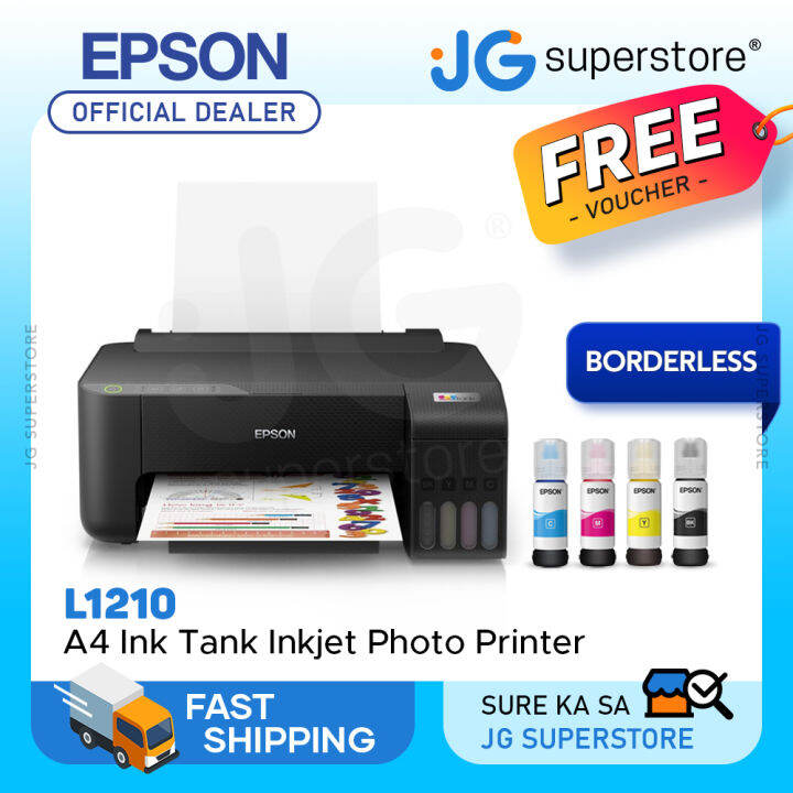 Epson EcoTank L1210 A4 Ink Tank Colored Photo Printer with 4R ...