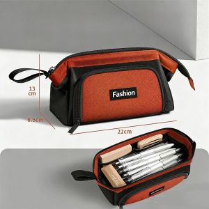 NOBLELYN Thiết Kế Đứng Túi đựng bút chì Chống thấm nước Vải Oxford Hộp đựng bút chì  Dung lượng lớn Túi đựng bút Sử dụng của học sinh