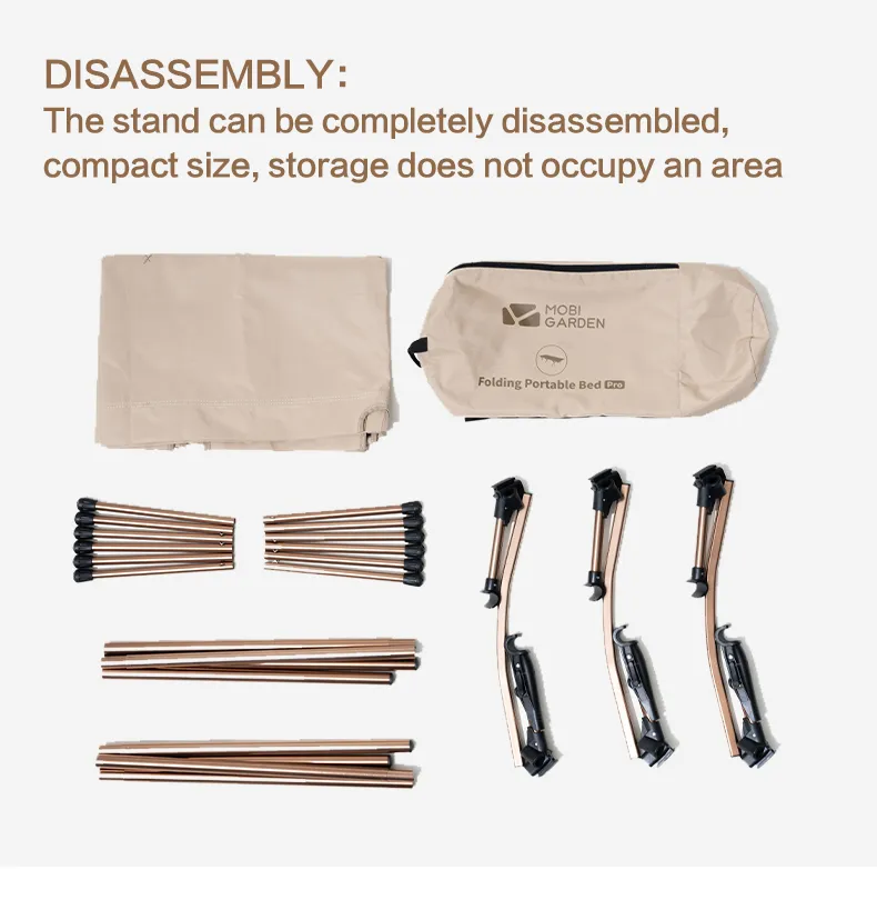 MOBI GARDEN Camping Bed Cot Aluminum Foldable Portable Lightweight