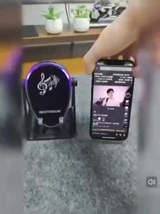 HIJIMMY H68 Phone Sensor Speaker Stand Magnetic Induction Wireless Bluetooth Phone Stand 360 Surround Sound RGB Light