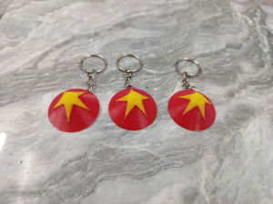 Móc Khóa In 3D Hình Nón Cờ Đỏ Sao Vàng 🇻🇳 | Quà Tặng Yêu Nước | Đồ Handmade Độc Lạ