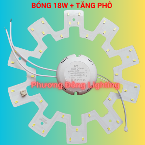 Bóng LED Vòng dùng thay thế cho Đèn Âm trần Ốp Trần Đèn Hào Quang 12W 18W 24W Siêu Sáng Trắng Vàng