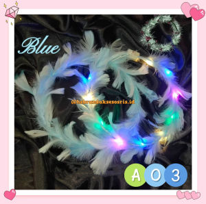 BANDO MAHKOTA BULU LED / BANDO LED BULU ELEGAN / BANDANA BULU LAMPU / BANDO NATAL / BANDO FASHION / LED FEATHER CROWN / LED HEADBAND / BL855855