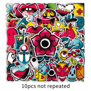 50pcs Original Cartoon Graffiti Sticker Cheap Personalized Good Price Vinyl UV Transfer Sticker Waterproof Decorative Laptop Decal