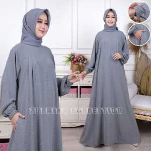 Zulaika Gamis Rubia Polos Terbaru - Model Terkini & Kualitas Bahan Terbaik