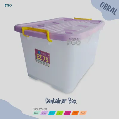 container Box Jumbo Besar 150 Liter Murah Dengan Rodak Kuat 130 95 82 75 52 L Kotak Serba Guna serbaguna EZY SHINPO AKAKO LION STAR