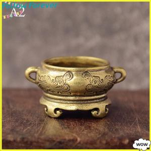 【Follow】【New Arrived】 COD กระถางธูปทองเหลืองขนาดเล็กลายดอกบัว Jiuding