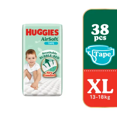 HUGGIES AirSoft TAPE Diapers XL 38S (13-18Kg)