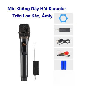 Bộ Micro Không dây Karaoke cao cấp hút âm chống hú dùng mọi loại loa kéo amply loại tốt