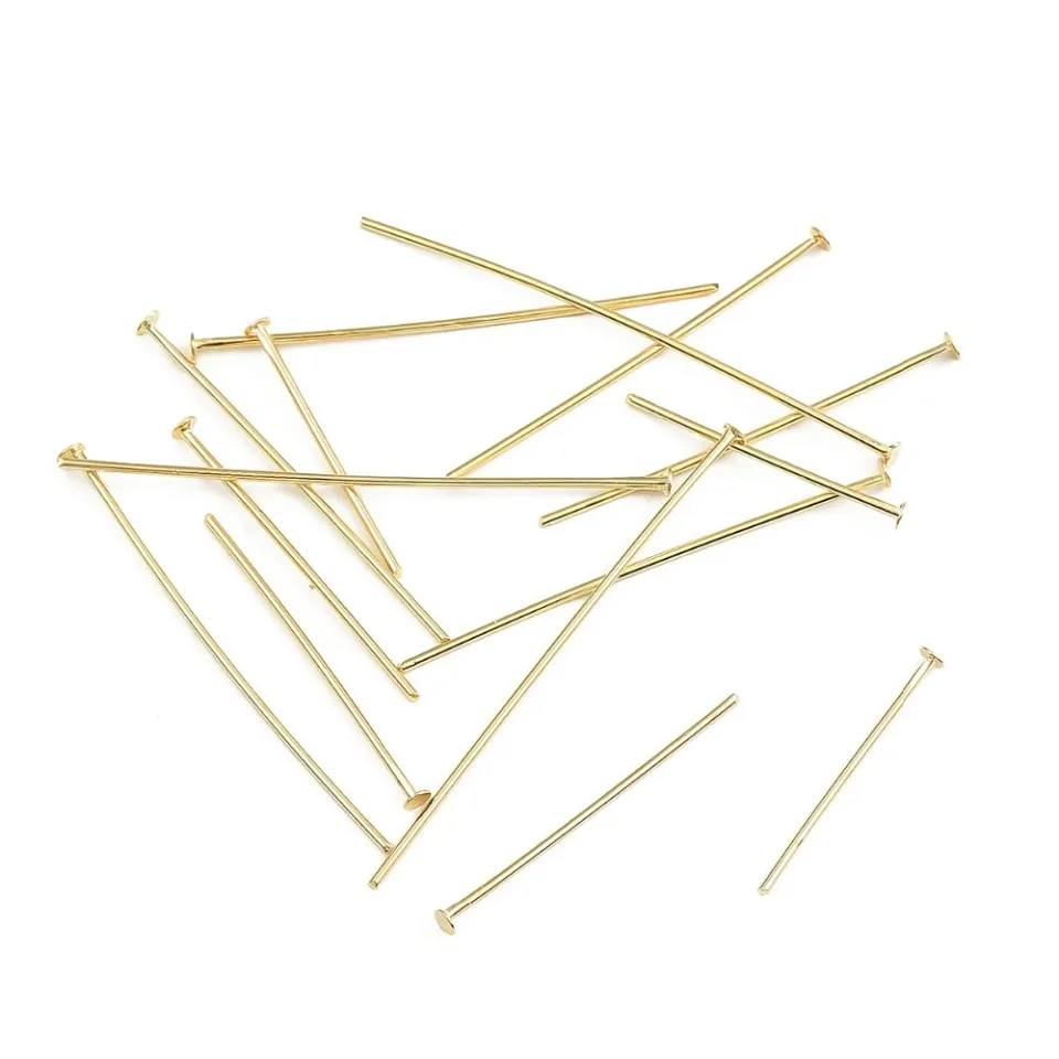 200pcs Gold Eye Head Pins 16 20 25 30 35 40 45 50 mm Metal Eye Pins  Connector For Diy Earrings Jewelry Making Findings - Price history & Review, AliExpress Seller - Ym Store