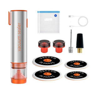 Handheld Mason Jar Vacuum Sealer Vacuum Pump Automatic Vacuum Sealer Electric Canning Jar Sealer Metal Texture for Jar